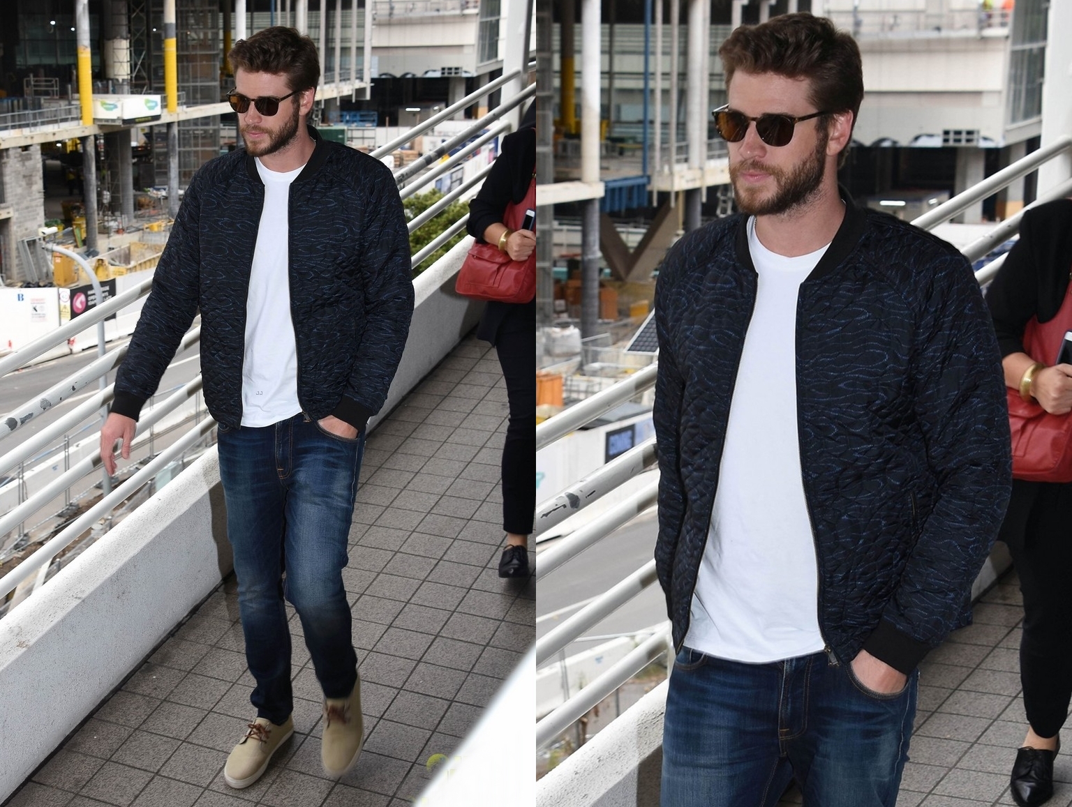 Liam Hemsworth, miley cyrus, look do dia, look masculino, ootd men, outfit, jacket bomber, jaqueta bomber, moda masculina, alex cursino, moda sem censura, dicas de moda, dicas de estilo,