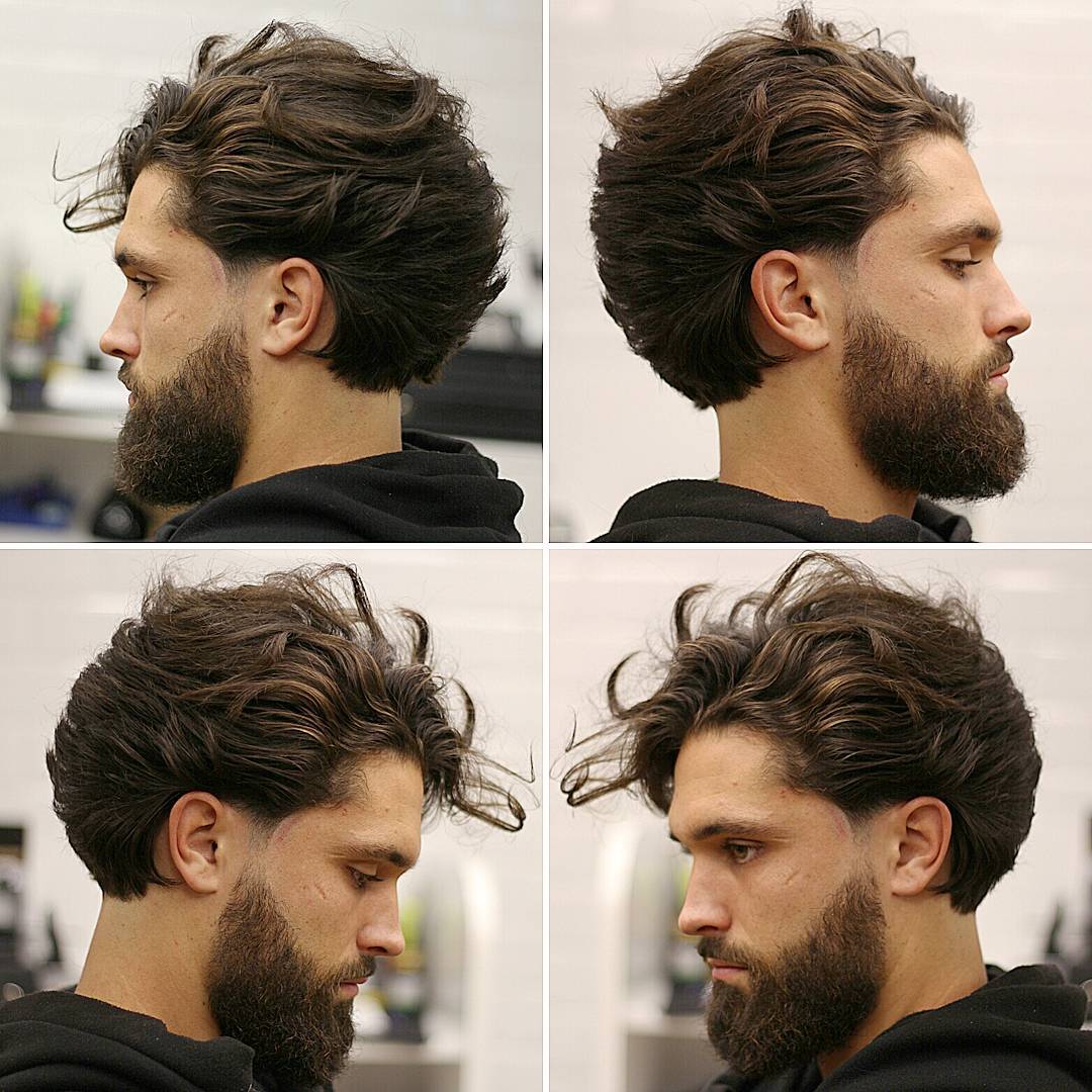 cortes de cabelo para homens com testa grande