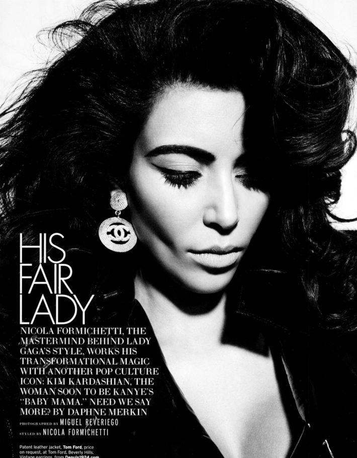 Kim Kardashian é destaque na Elle de março