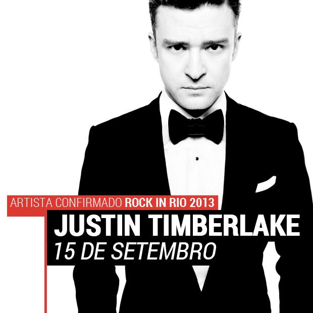 Justin Timberlake é o novo nome do Rock in Rio 2013