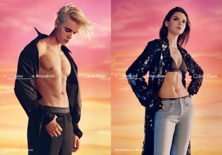 Calvin Klein divulga campanha com Justin Bieber e Kendall Jenner