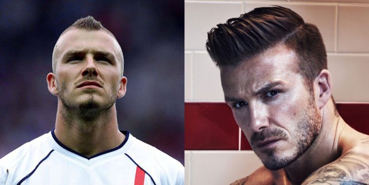 Os cortes de cabelo do David Beckham